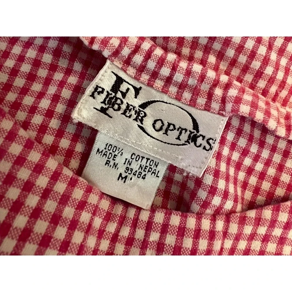 Prairie Costume Dress Red Gingham Farm Girl Dorothy Farm Theater Wardrobe Cotton - Picture 15 of 15